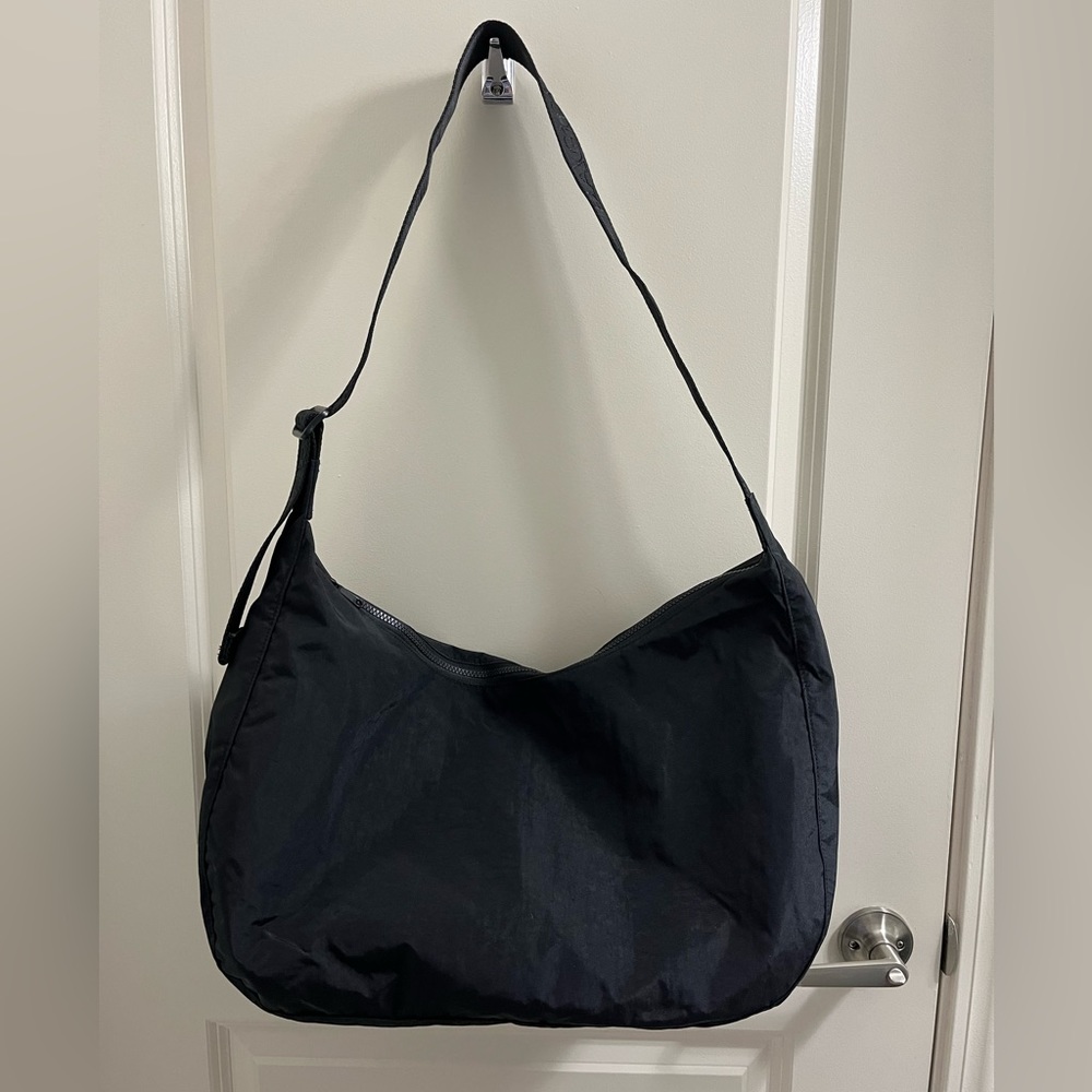 Baggu Large Nylon Crescent Bag Black NWT
